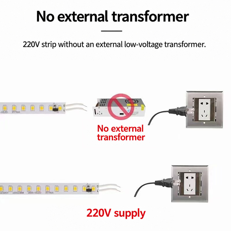 220V strip supply illustration without an external low-voltage transformer