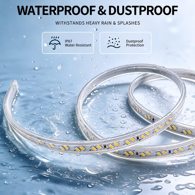 Transparent encapsulation around a flexible LED strip