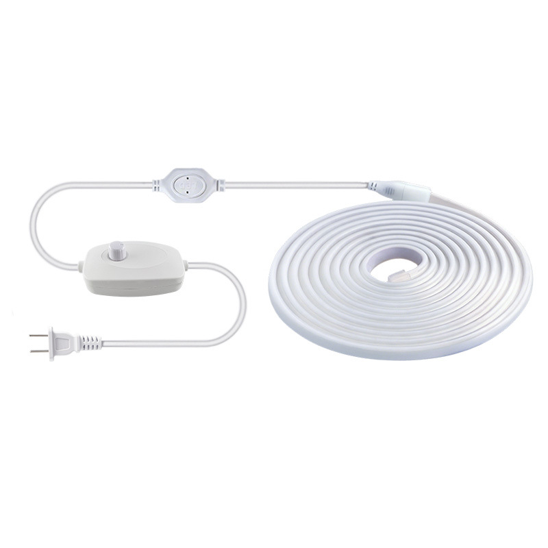 COB strip with rotary dimmer, plug and connecting cable