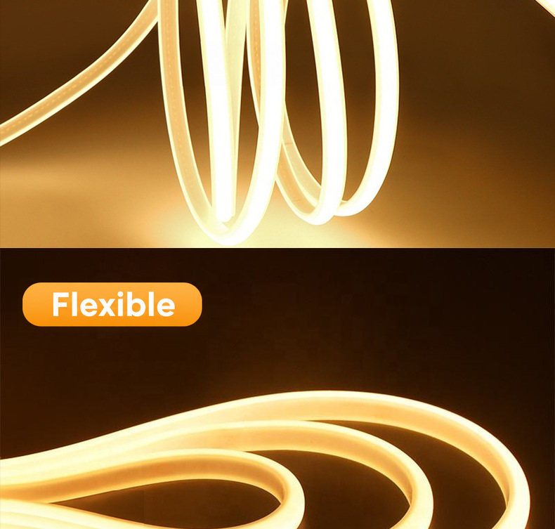Flexible milky encapsulation around a warm-white strip