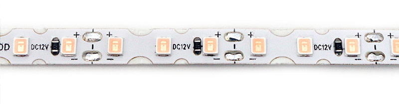 12V strip markings and paired solder pads.