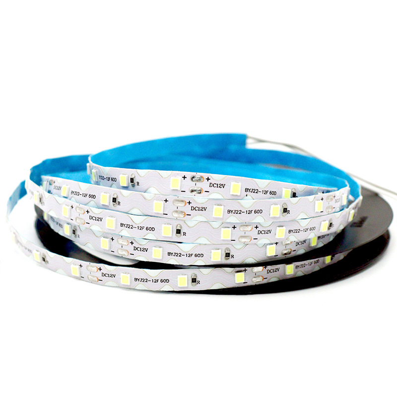 12V 60D S-shaped strip with a blue adhesive release liner.