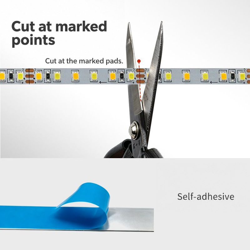 Marked cutting pads and peel-off blue adhesive backing