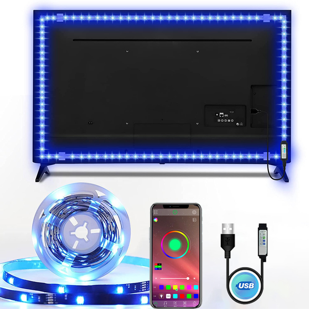 USB-powered strip arranged around the rear perimeter of a TV.