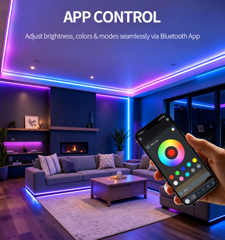 Colour selection using a Bluetooth app