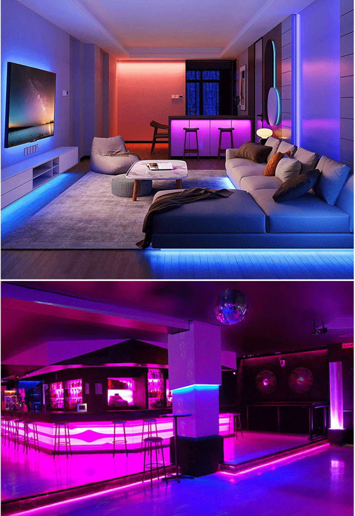 Interior accent lighting using separate decorative colours