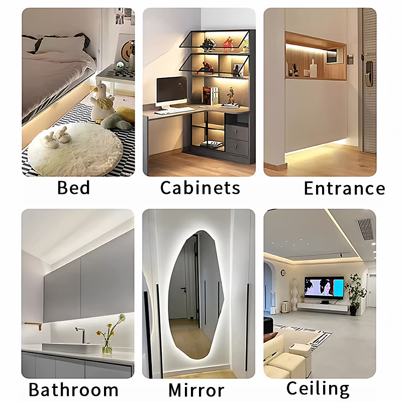 Strip lighting in six interior applications.