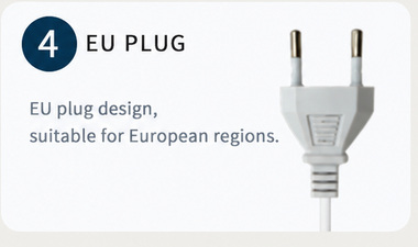 EU-style round-pin adapter plug.