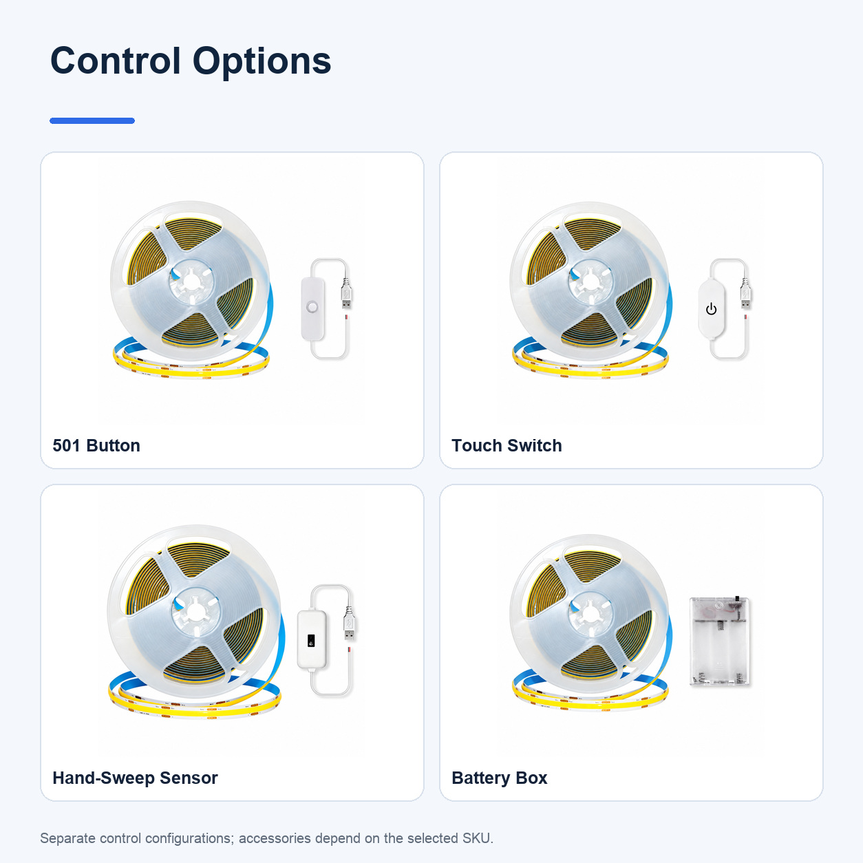 USB button-switch control option.