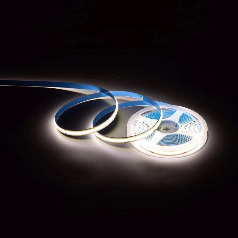 Neutral-white COB strip reel.