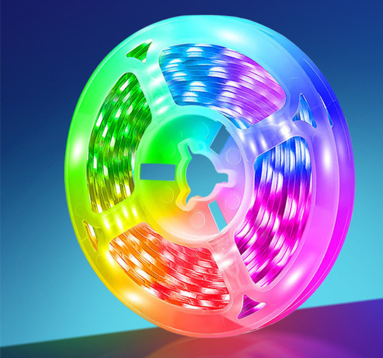 Illuminated RGB strip coil.