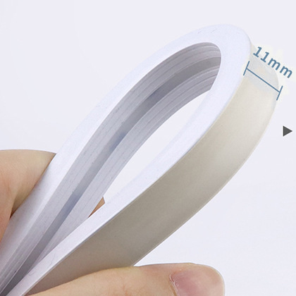 Close view of the strip sleeve and its indicated width.