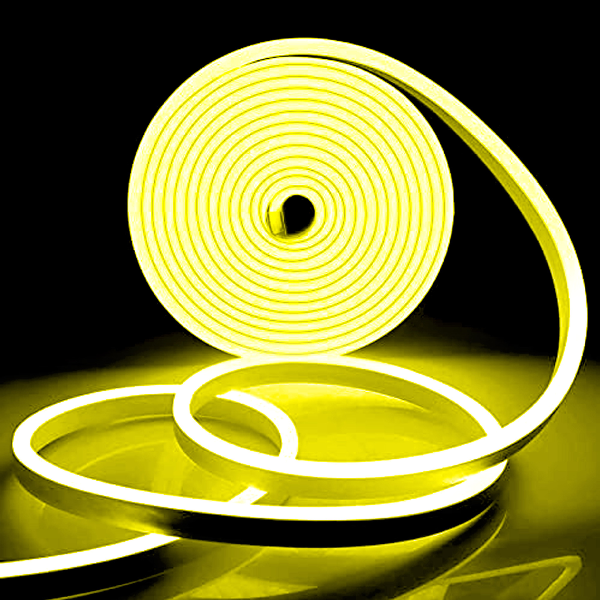 12V / 220V 2835 Flexible Neon Strip, 120 LEDs/m - yellow lighting effect