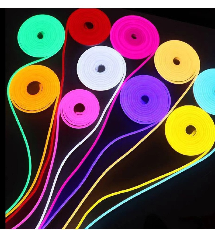 12V / 220V 2835 Flexible Neon Strip, 120 LEDs/m - color range overview