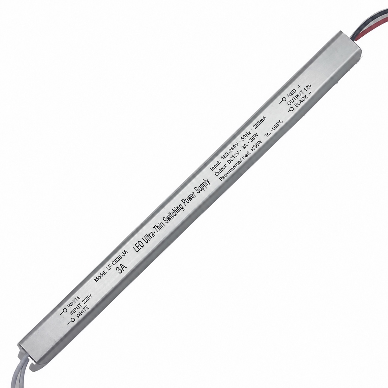 12V / 24V Slim LED Power Supply Range - LF-CB36 12V 3A 36W power supply