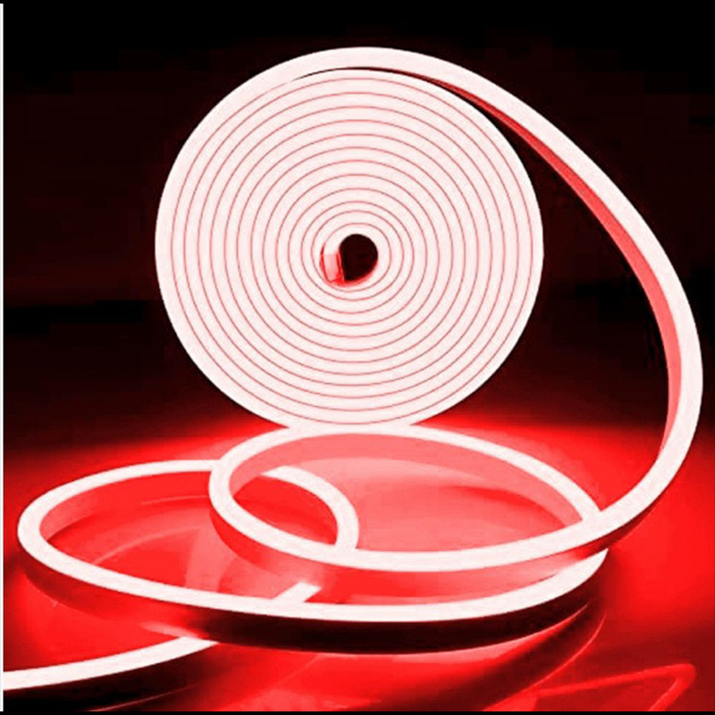 12V Flexible Neon Strip for Signs and Shaped Lighting - red lighting effect