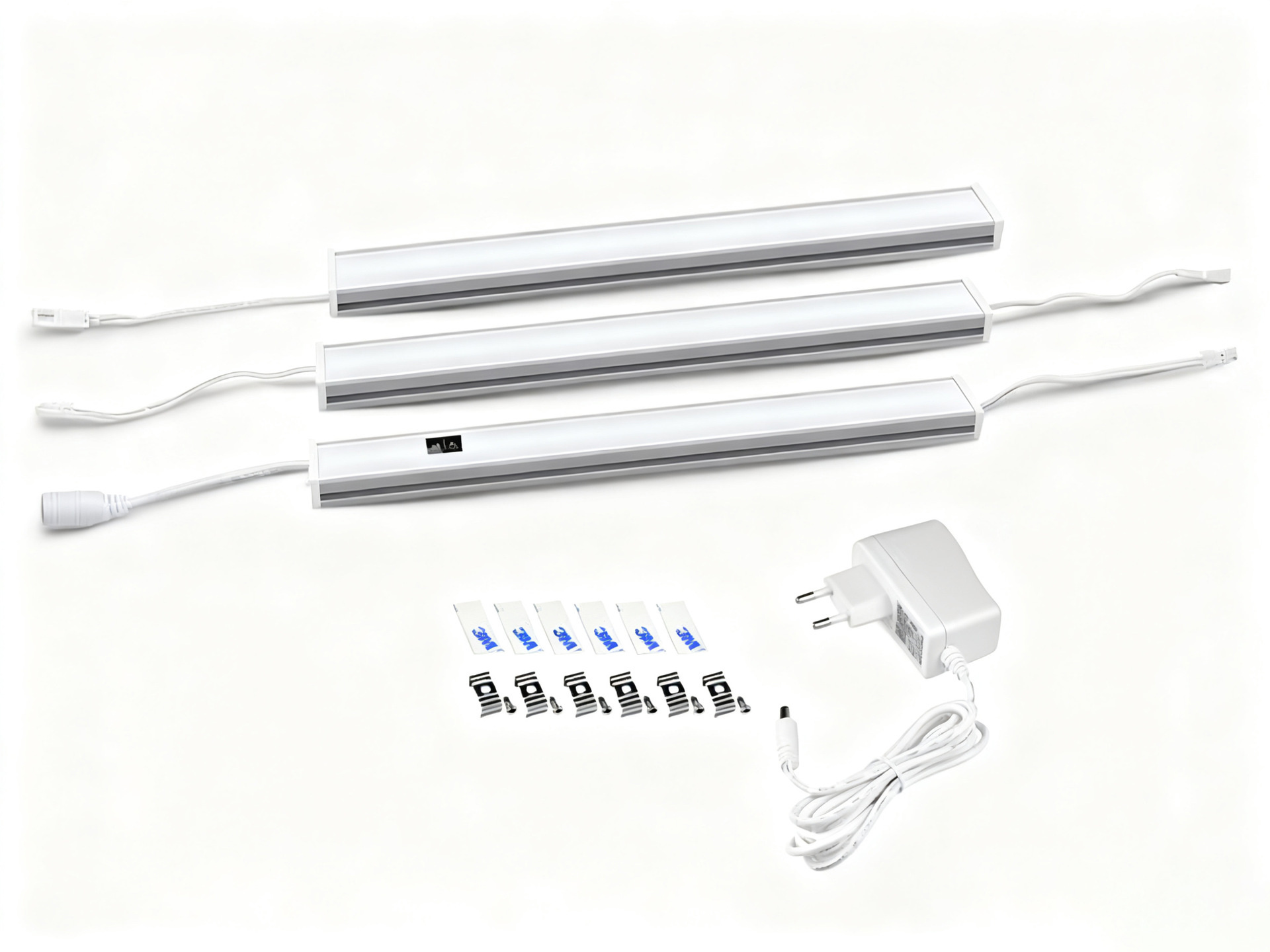12V Hand-Wave Sensor Rigid Cabinet Light Bar - full set overview