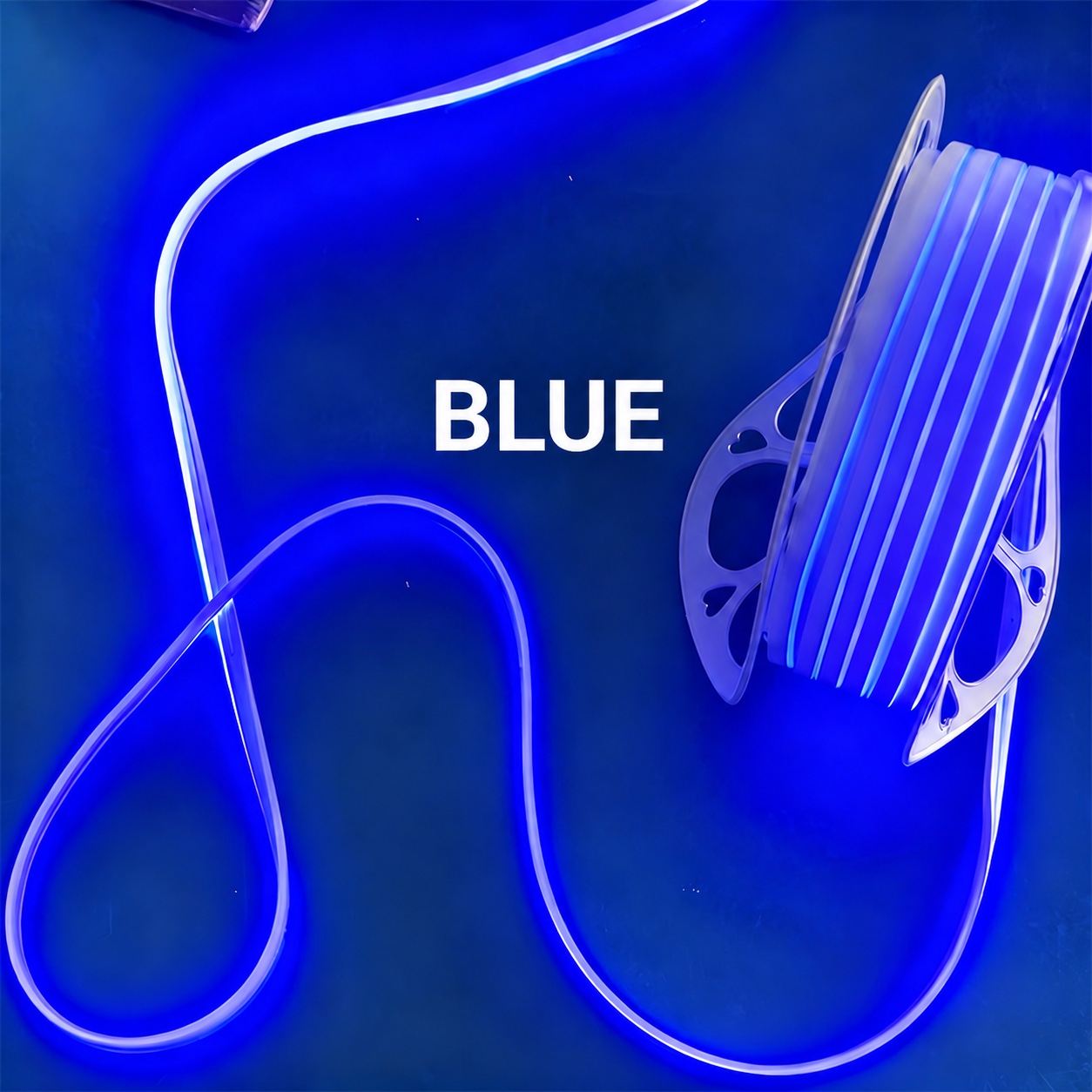 12V Side-View Flexible Neon Strip - blue lighting effect
