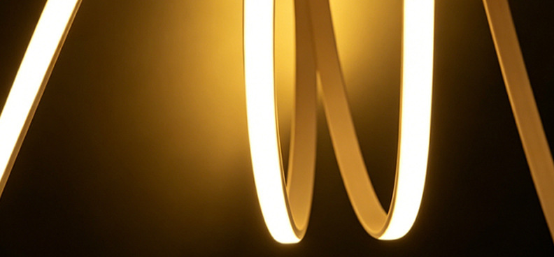 220V COB LED Strip with Plug and Switch - illuminated appearance