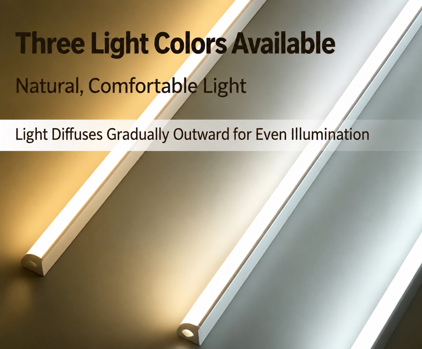 220V V-Shape Corner LED Light Bar - three light color appearances