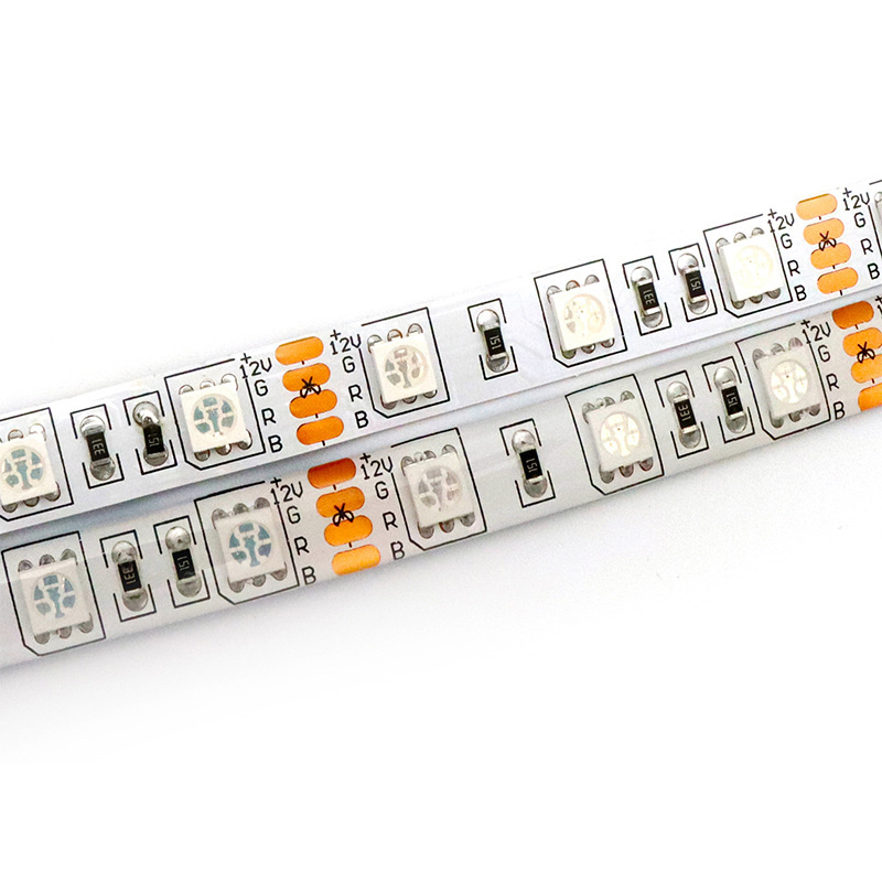 5V/12V/24V 5050 RGB Flexible LED Strip - led and cut-point detail