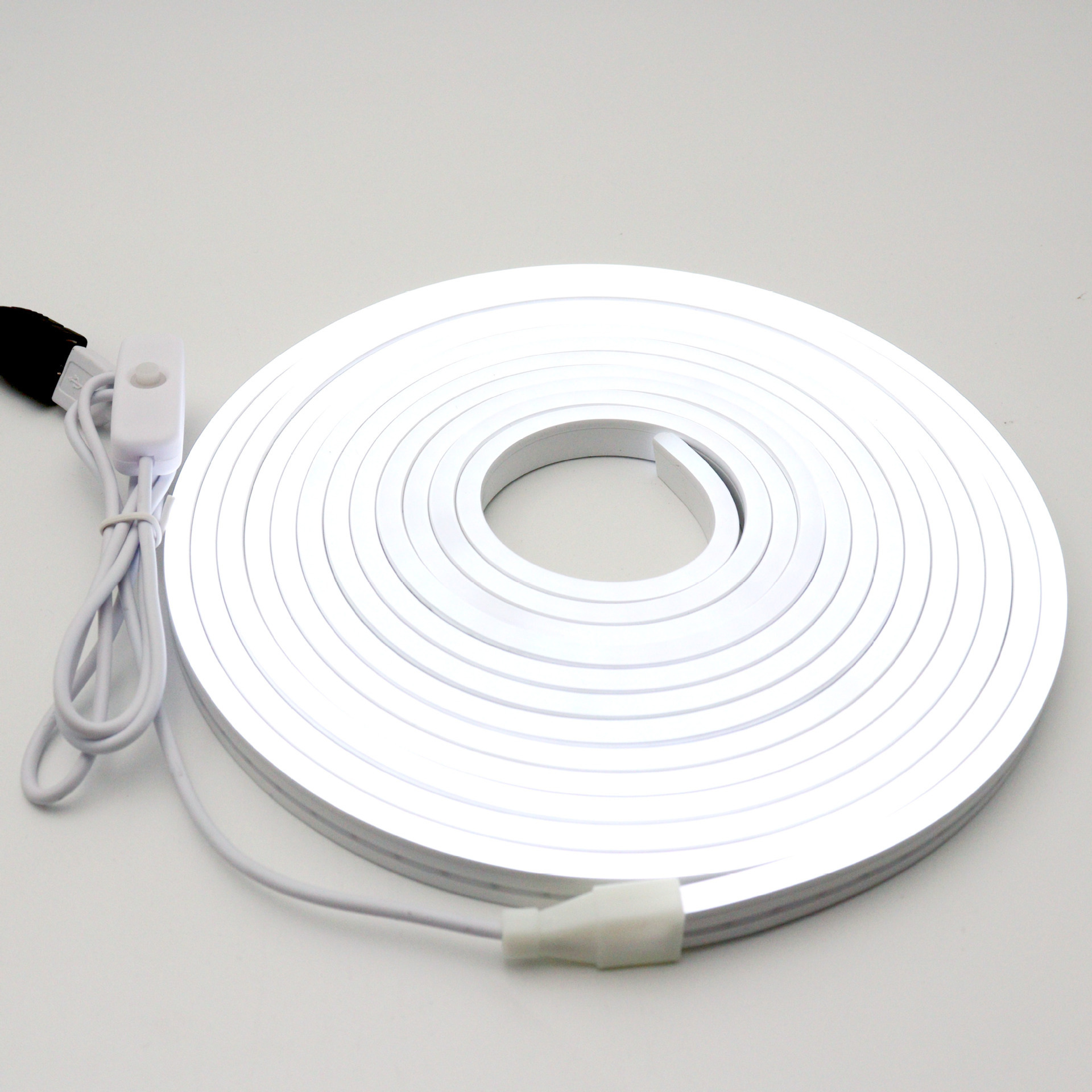 5V USB Flexible Neon Strip with 501 Button Switch - product close-up