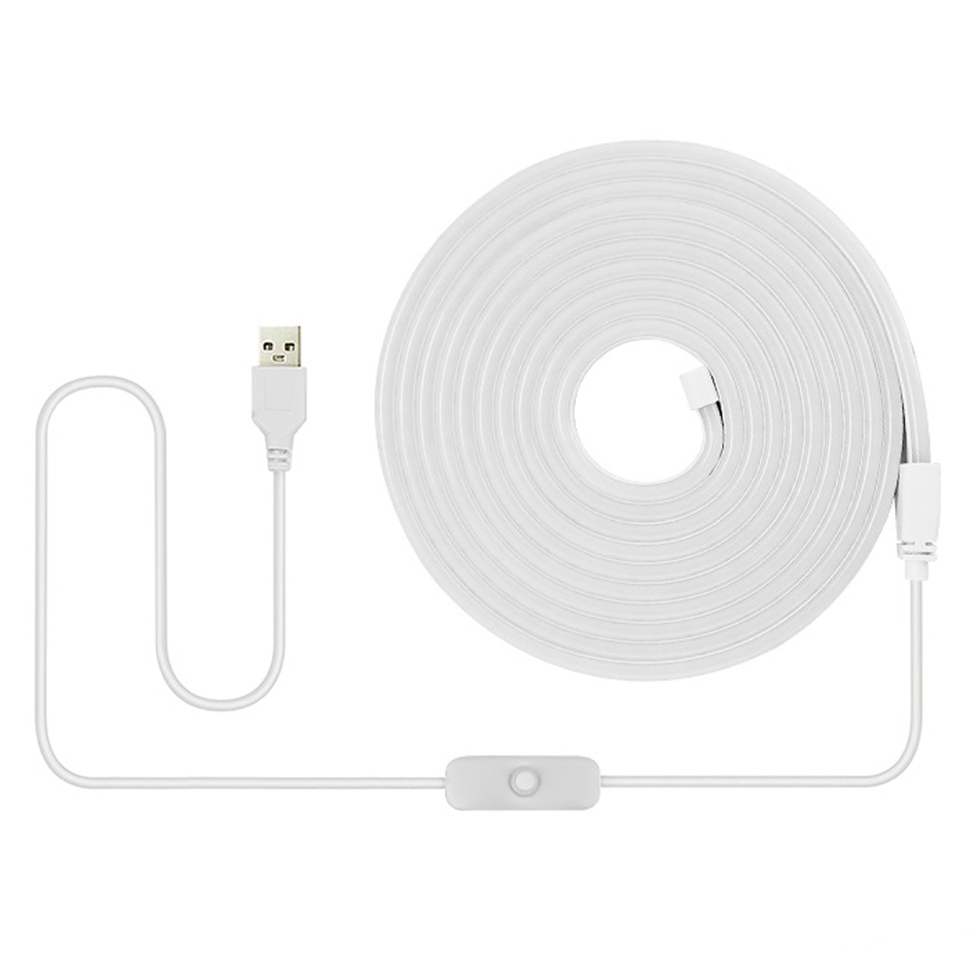 5V USB Flexible Neon Strip with 501 Button Switch - lead layout
