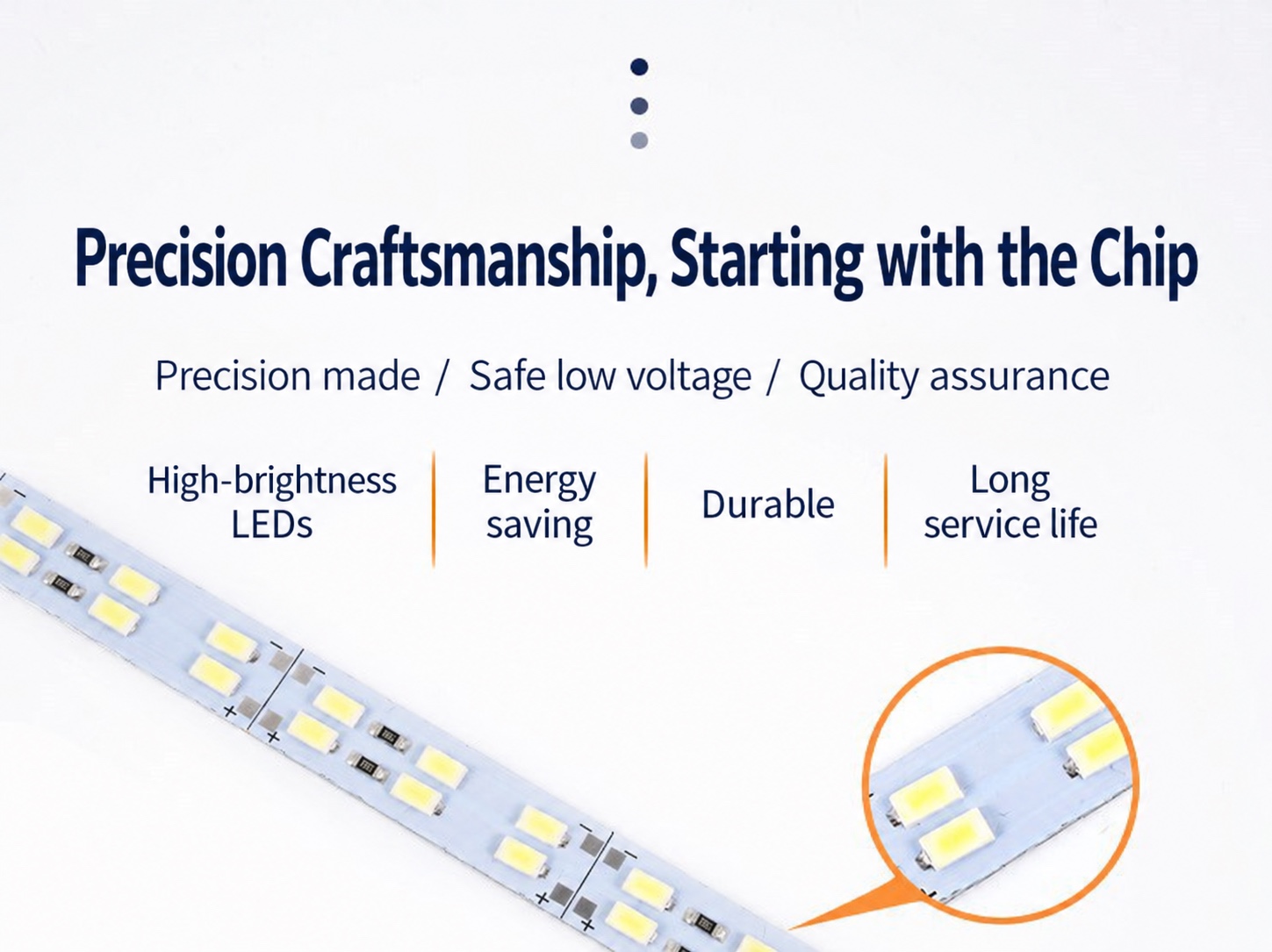 Rigid LED Bar with Battery-Clamp Lead - LED board construction detail