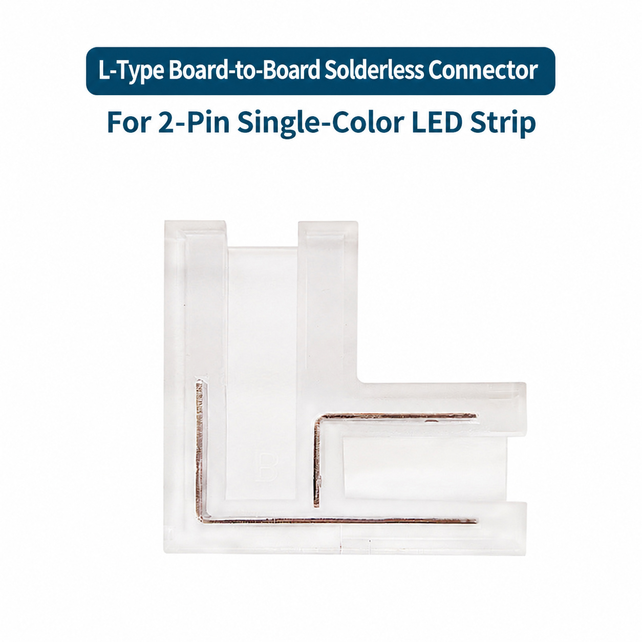 Solderless COB LED Strip Connector Range - l-corner connector