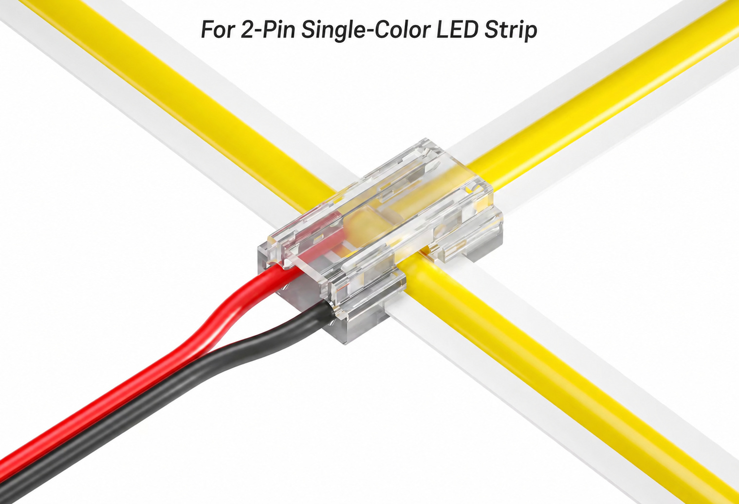 Solderless COB LED Strip Connector Range - cross connection detail