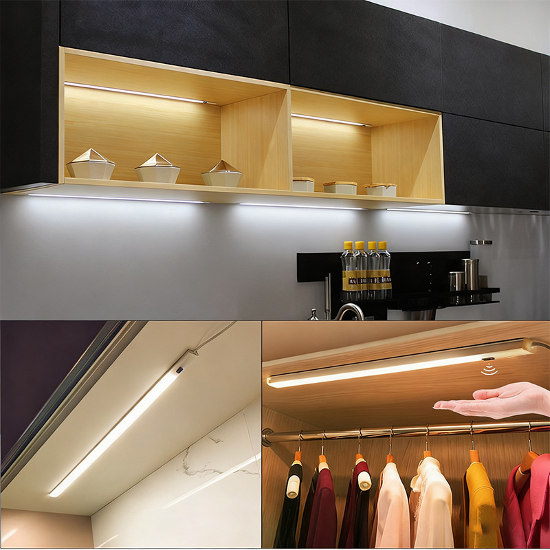 USB Hand-Wave Sensor Rigid Cabinet Light - installed applications