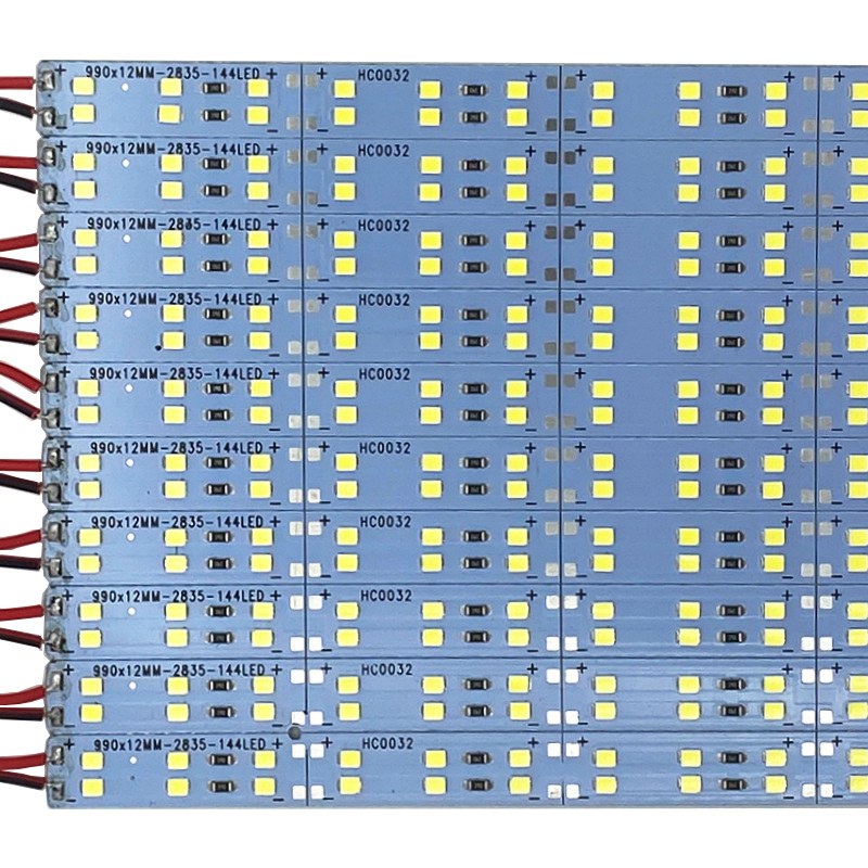 Flat close view of the dual-row 2835 LED board