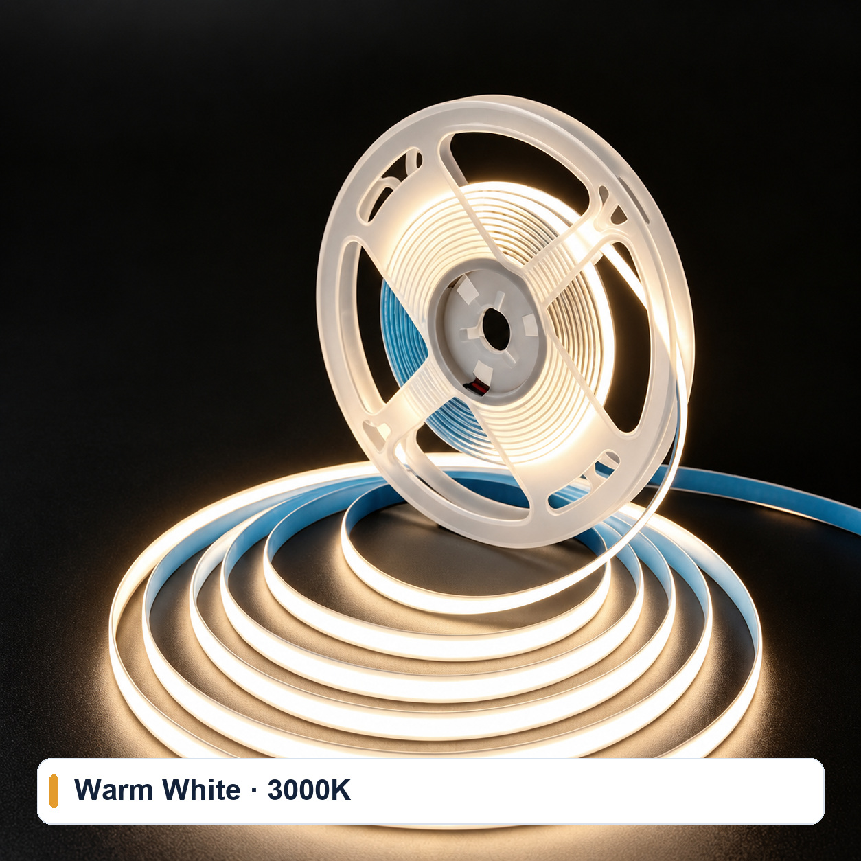5V narrow COB LED strip in warm white light