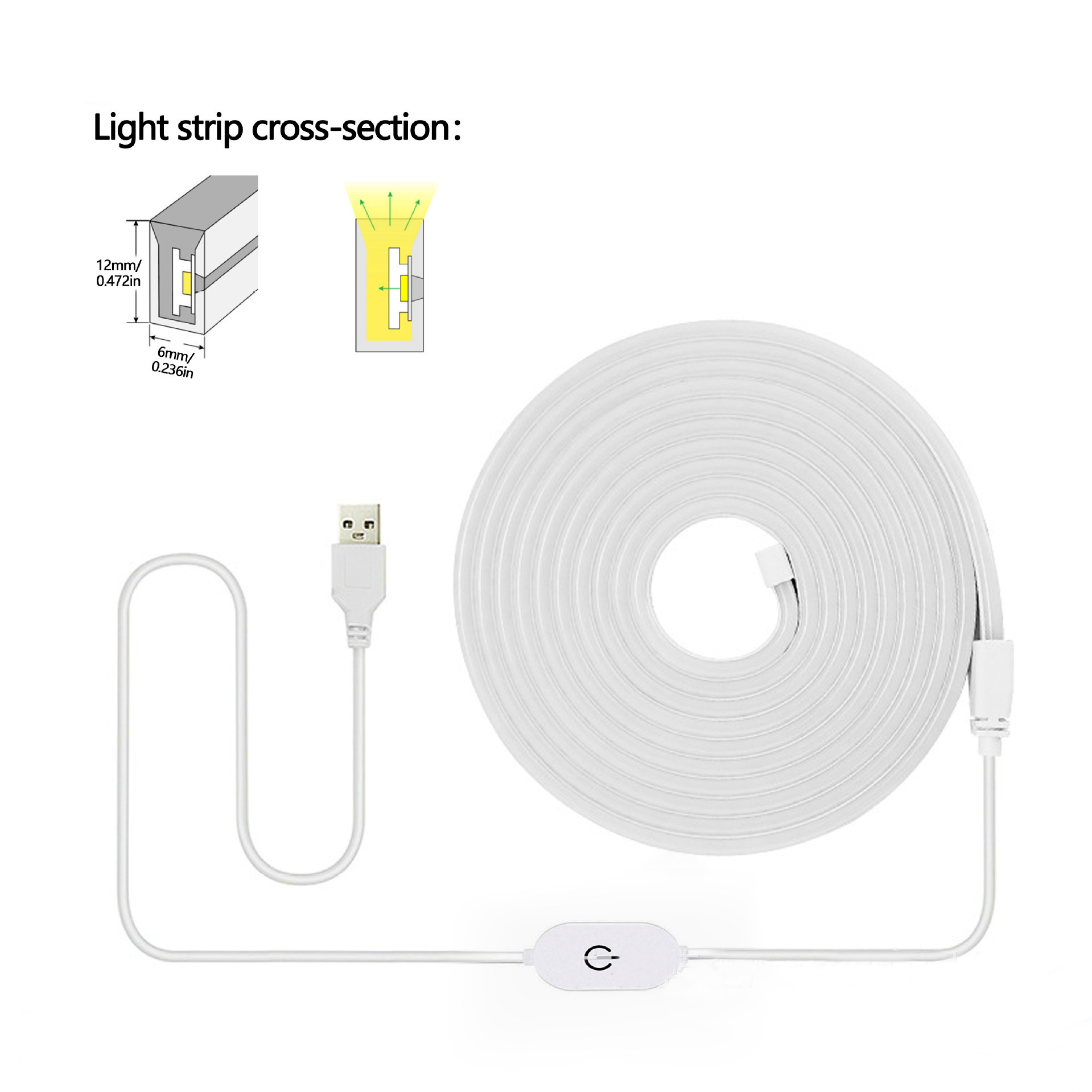 5V USB Touch-Control Flexible Neon Strip