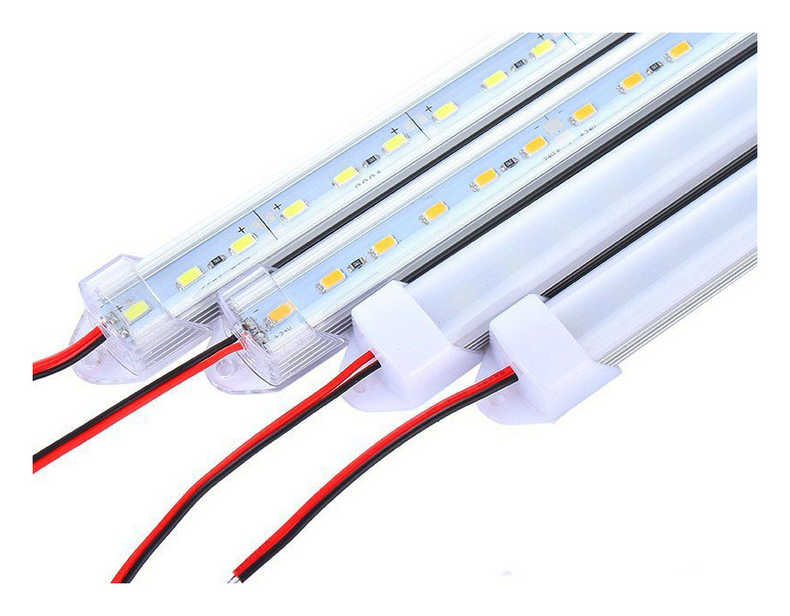 12V Single-Row Rigid LED Bar with Flanged Channel
