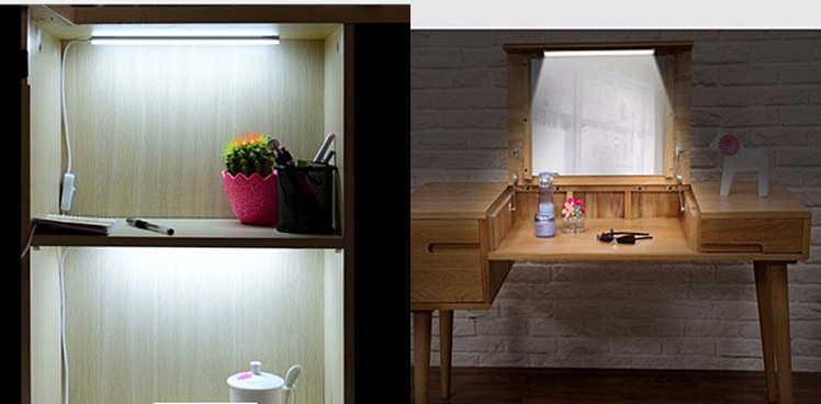 Rigid LED bar used in a wardrobe and vanity area
