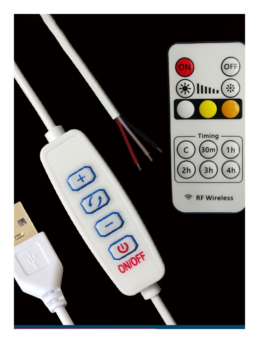 USB Four-Button Dimming and Color-Temperature Control Cable