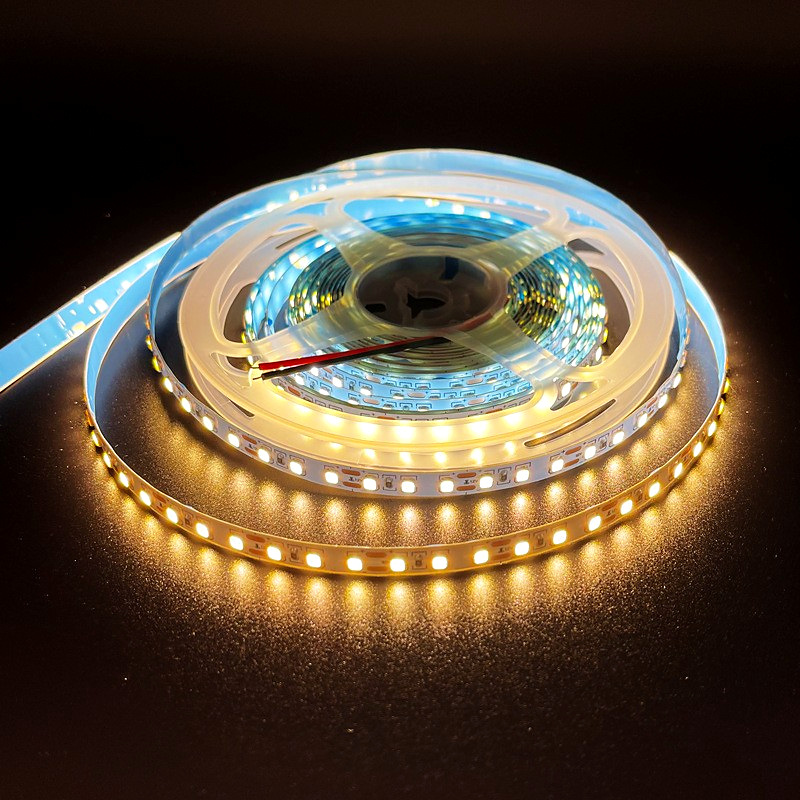 Warm white lighting illustrating placement or visible light appearance for the 5 V USB white-light strip family
