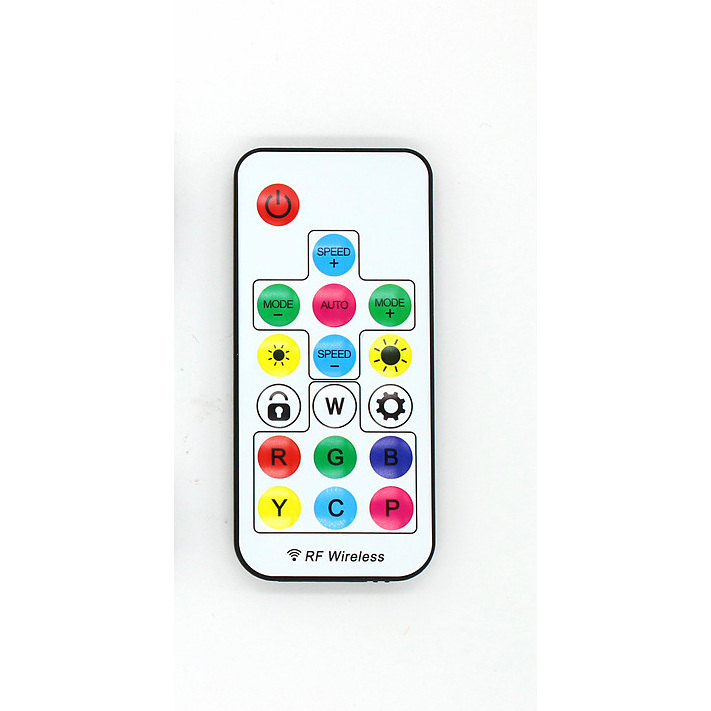 21 key remote detail for the 5 V USB 21-key RF controller with a three-pin interface