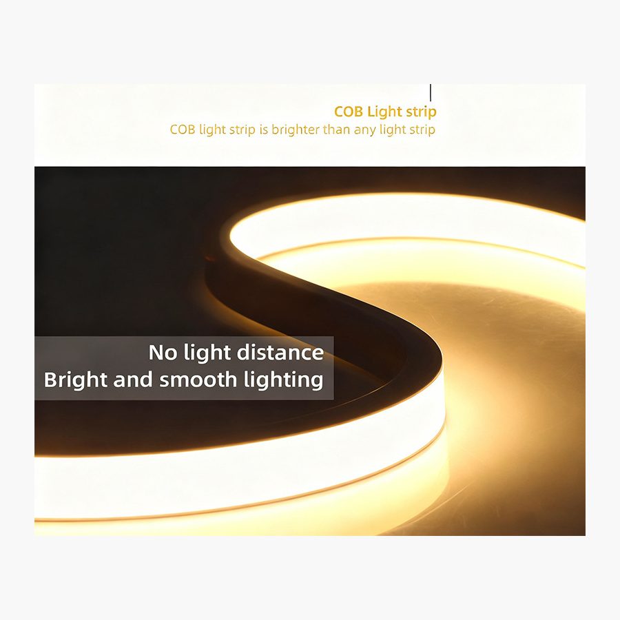 Warm-white COB neon flex showing a continuous diffused light line