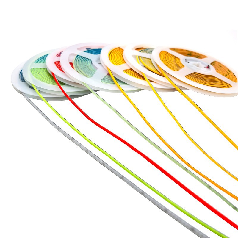 Ultra-narrow COB strips in several light colors