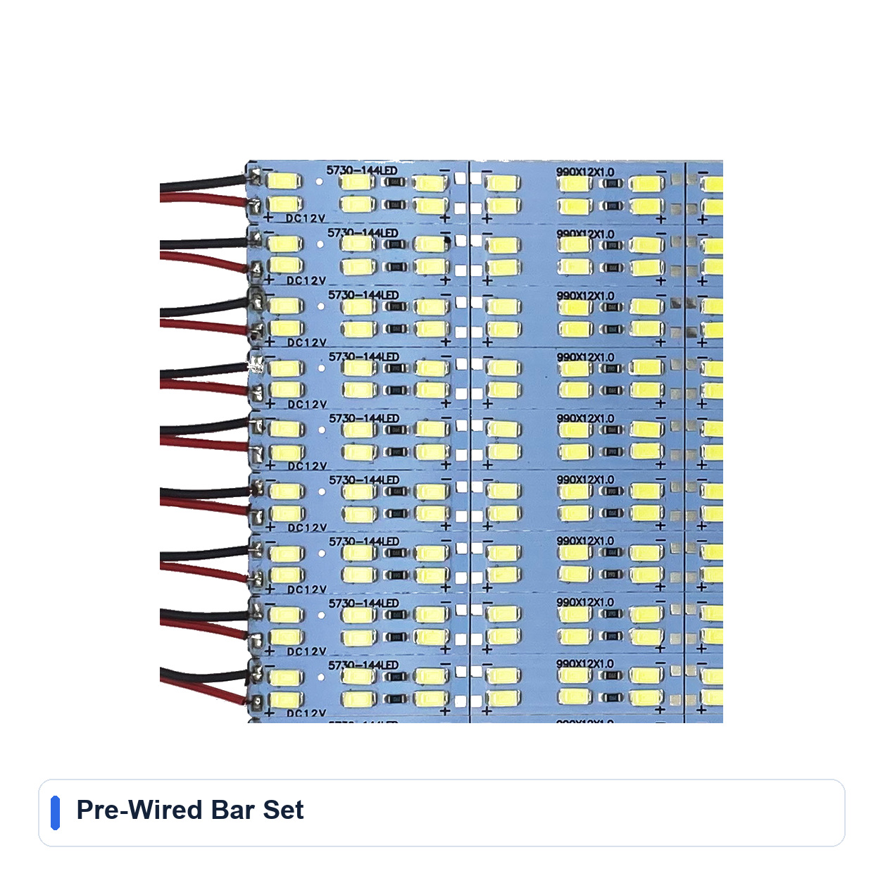 Pre-Wired Bar Set for 12V 5630 Dual-row Rigid LED bars