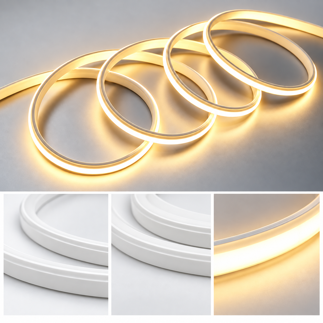 24V COB LED strips — 08 silicone strip exterior details r2