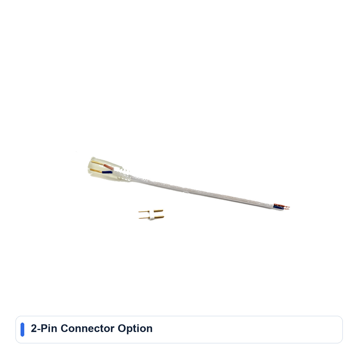2-Pin Connector Option for 24V 360° Round LED neon flex