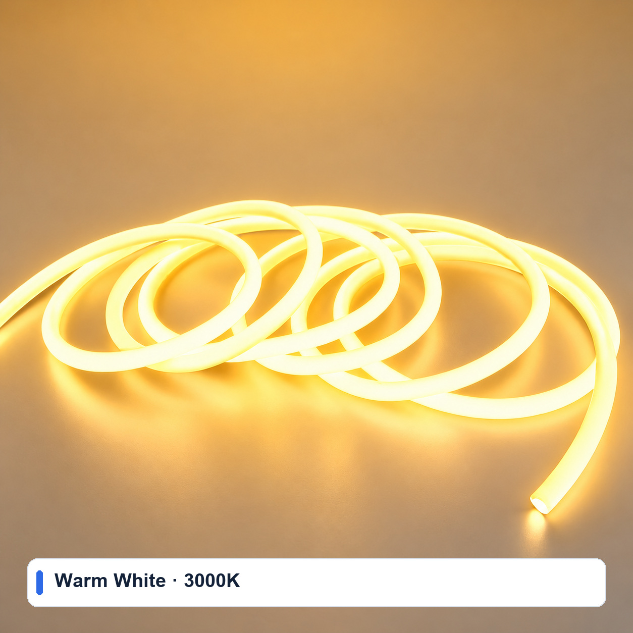 Warm White · 3000K for 24V 360° Round LED neon flex