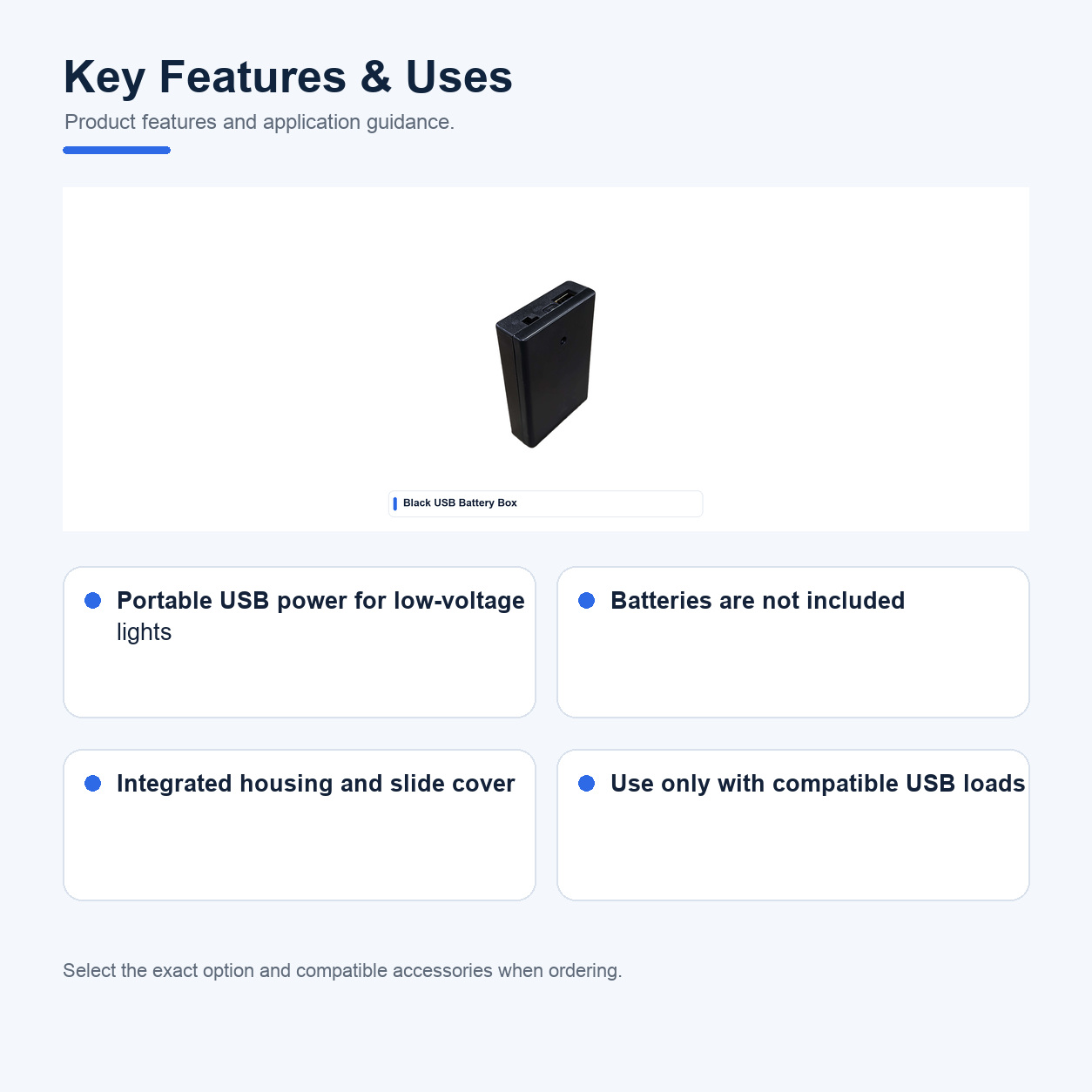 Key features and uses of 4.5V USB Battery boxes