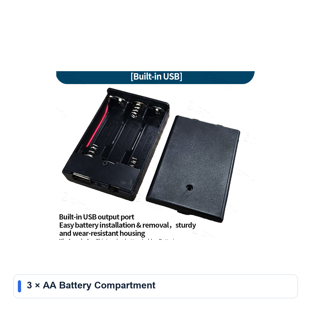 3 × AA Battery Compartment for 4.5V USB Battery boxes