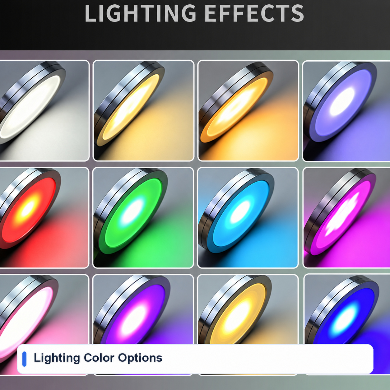 Lighting Color Options for 5V USB Round Light boards and illuminated bases