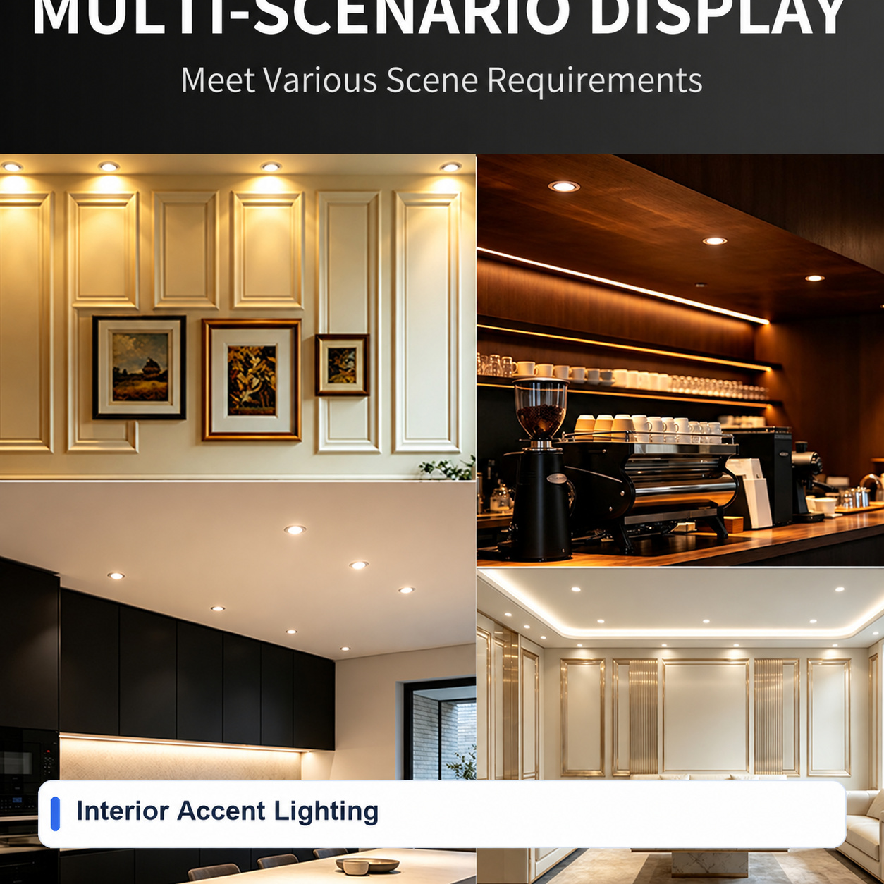Interior Accent Lighting for 5V USB Round Light boards and illuminated bases