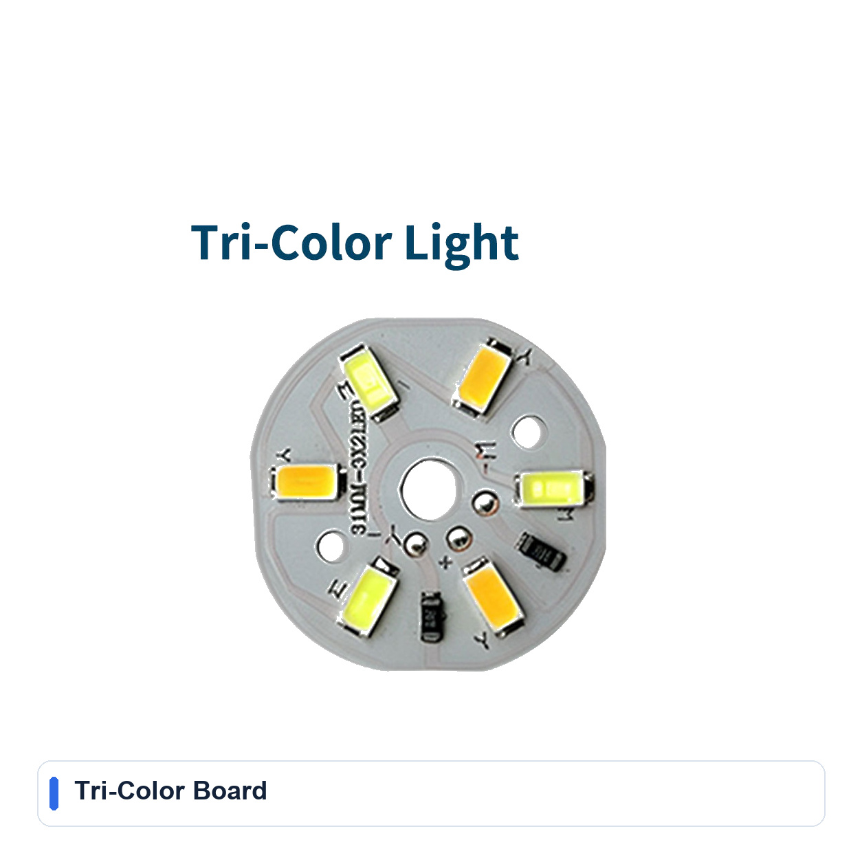 Tri-Color Board for 5V 31MM Round Light boards and illuminated bases